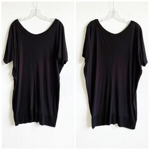 Universal Standard Black Short Sleeve Jersey Dress